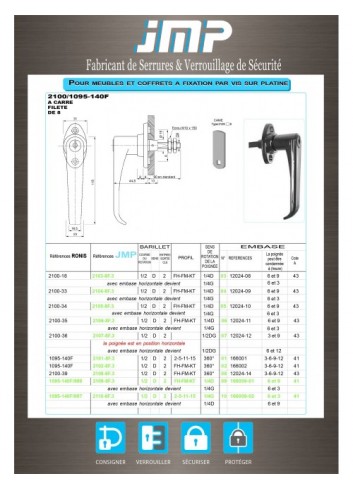 griffe 1095-140F - Technischer Plan