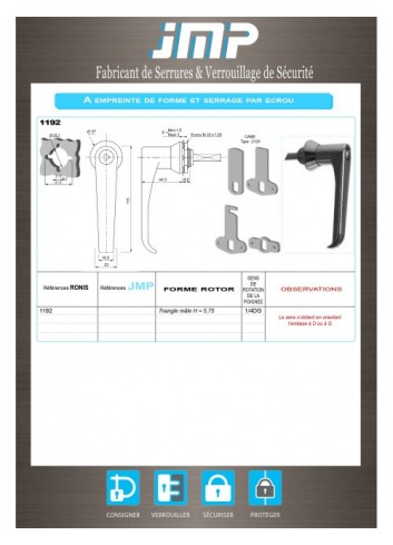 Griffe 1192-F - Technischer Plan