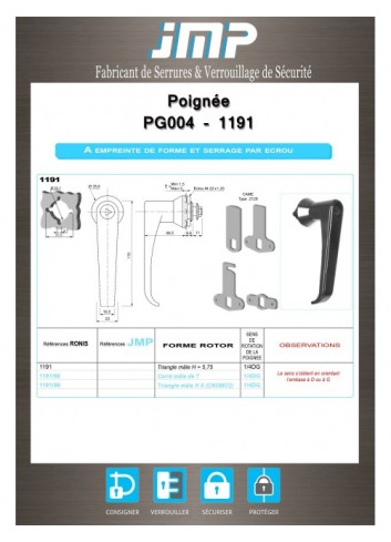 Griffe PG004-1191 Dreieck 6.5 - Technischer Plan