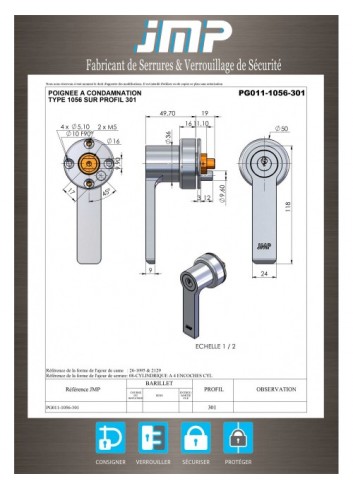 Griffe PG11-1056 - Technischer Plan