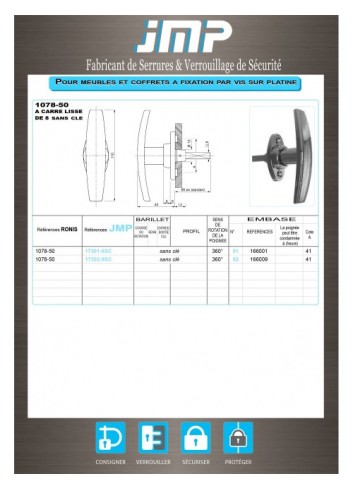 T Griffe 1078-50 - Technischer Plan