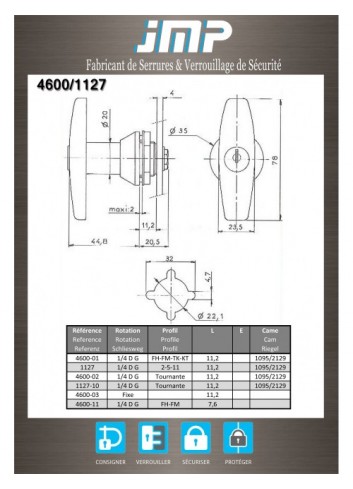 T Griffe 1127 - Technischer Plan