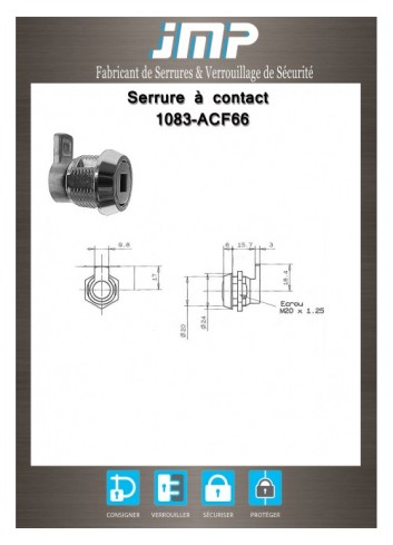 Kontaktschloss 1083-ACF66 - Technischer Plan