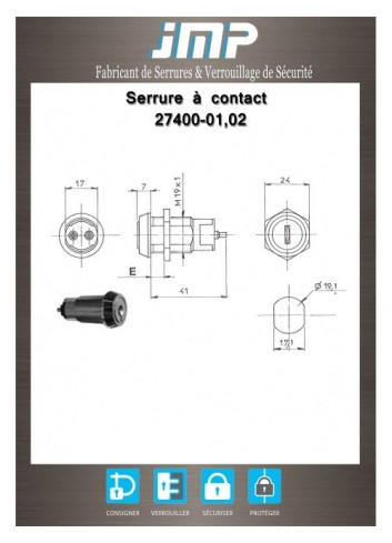 Kontaktsperre 27400 - EIN-AUS-Schalter - Technischer Plan