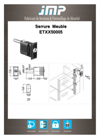 Mitnehmerschloss ETXX50005 - Technischer Plan