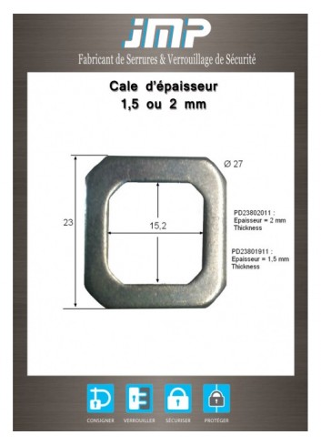 Keil PD23801911 - Dicke 1,5 bis 2 mm - Technischer Plan