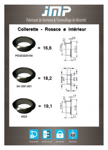 Rosette - Innen-Ø 16,6 - Technischer Plan