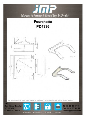 Gabelfeder PD4336 - Technischer Plan