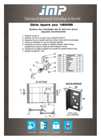 Rückplatte 14800/998 - Technischer Plan