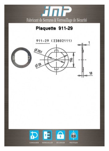 Rückplatte 911-29 - Technischer Plan