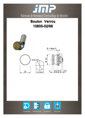 Sperrknopf 10800-02/98 - Technischer Plan