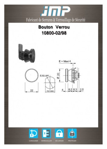 Sperrknopf 10800-02/99 - Technischer Plan