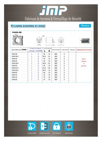 Europäischer Zylinder 1049-28 - Technischer Plan