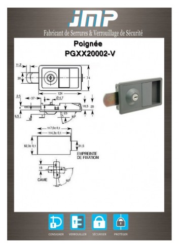 Griff mit Palette PGXX20002-V - Technischer Plan