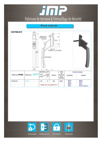 Hebelgriff 33700-01 - Technischer Plan