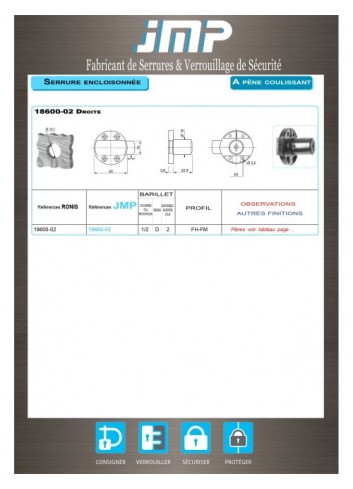 Aufschraubschlösser 18600-02 Recht - Technischer Plan