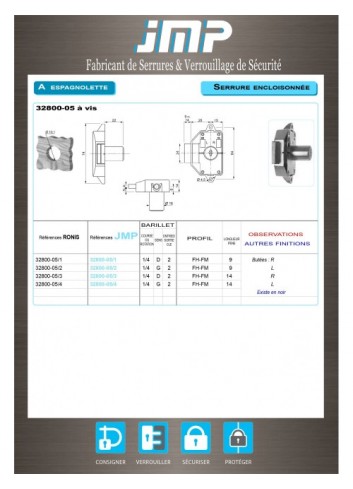 Aufschraubschlösser 32800-05-1  Schraube - Technischer Plan