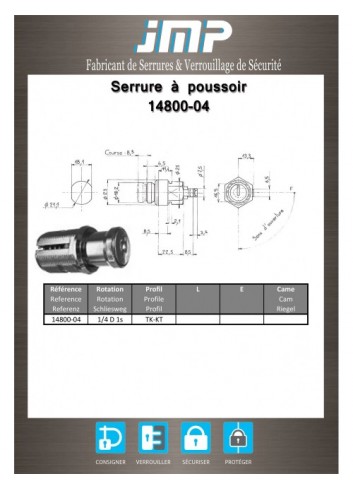 Druckzylinderschlösser 14800-04 - Technischer Plan