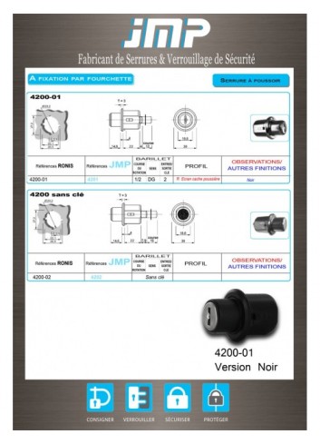 Druckzylinderschlösser 4200-01 - Technischer Plan