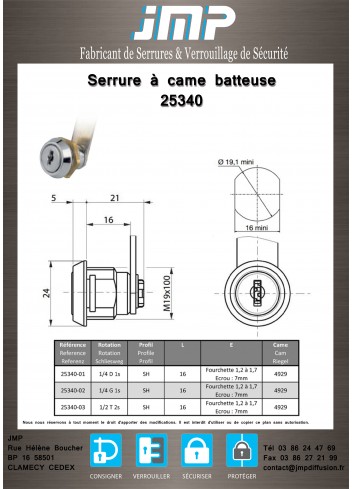 Hebelschlösser 25340 - Technischer Plan