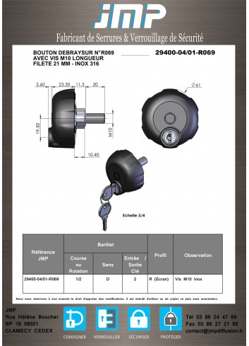 Swimming-Pool-Drehgriff 29400-04-01-R069 - Technischer Plan