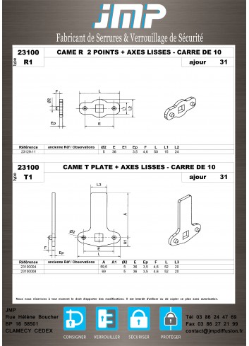 schließzunge 23100 - Technischer Plan 1