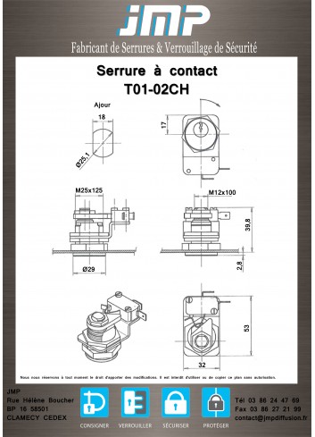 Kontaktsperre T01-02CH Elektroimpulsverriegelung - RATP - Technischer Plan 1