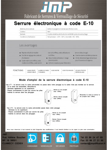 E-10 Codesperre - Technischer Plan 2