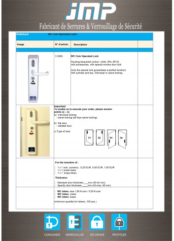 Münzpfandschlösser 33000EU.001.RAS für öffentliche Toiletten - Technischer Plan 6