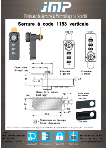 zahlencode 1153 vertikal - Technischer Plan