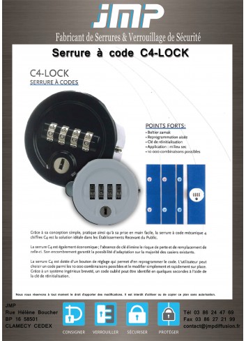 zahlencode C4-Lock - Technischer Plan - 1