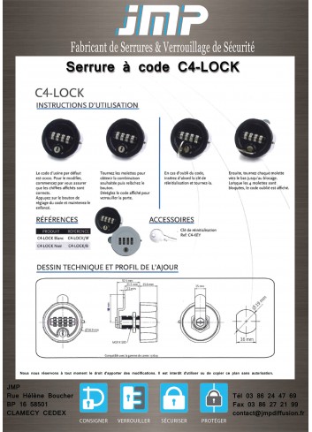 zahlencode C4-Lock - Technischer Plan - 2