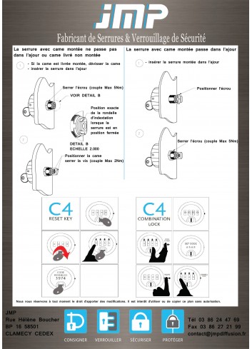 zahlencode C4-Lock - Technischer Plan - 3