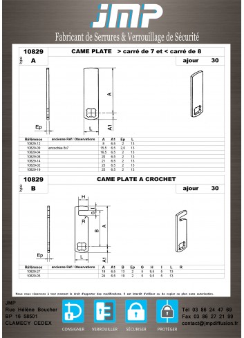 schließzunge 10829 - Technischer Plan 1