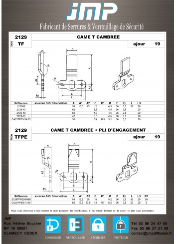 schließzunge 2129 - Technischer Plan 4