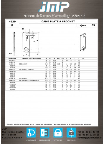 schließzunge 4929 - Technischer Plan 3