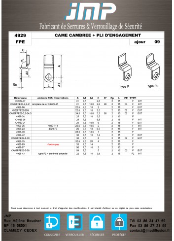 schließzunge 4929 - Technischer Plan 9