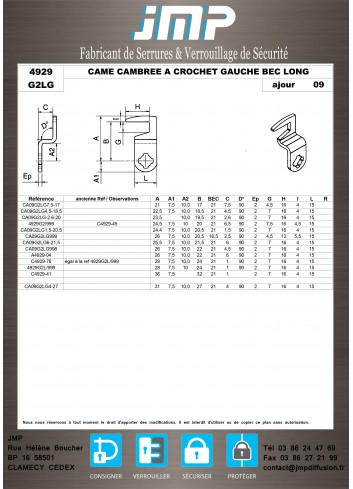 schließzunge 4929 - Technischer Plan 14