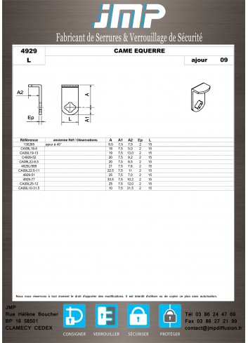 schließzunge 4929 - Technischer Plan 15