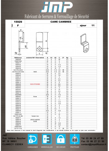 schließzunge 15929 - Technischer Plan 4