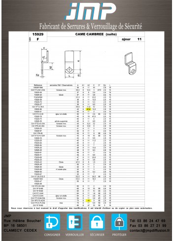 schließzunge 15929 - Technischer Plan 5