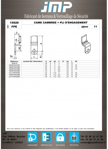 schließzunge 15929 - Technischer Plan 6