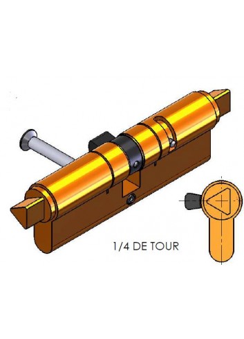 Feuerwehrmann Dreieckzylinder von 11 Lg46x46 1/4 Umdrehung