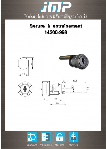 Mitnehmerschlösser 14200-998 - Technischer Plan