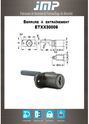 Mitnehmerschlösser ETXX30009 - Technischer Plan