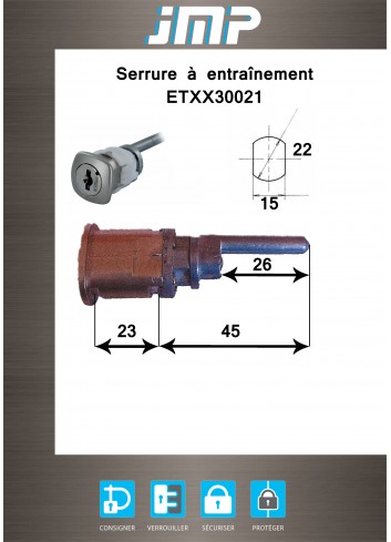 Mitnehmerschlösser ETXX30021 - Technischer Plan