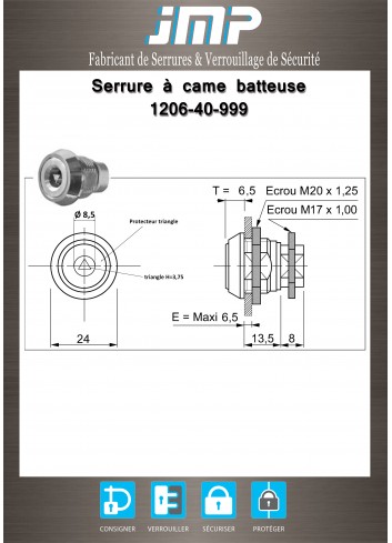 Hebelschlösser 1206-40-999 - Technischer Plan