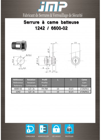 Hebelschlösser 1242 - Technischer Plan