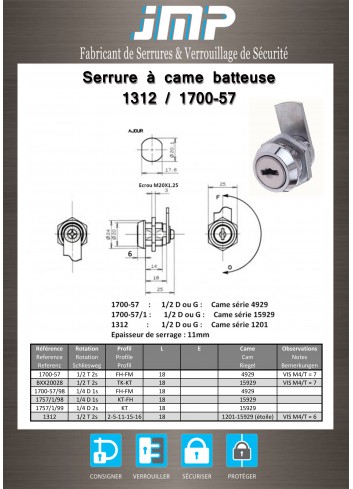 Hebelschlösser 1312 - Technischer Plan