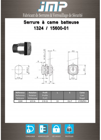 Hebelschlösser 1324 - Technischer Plan